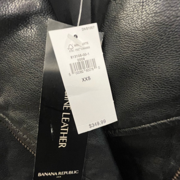 Banana Republic Bestselling Genuine Goat Leather Motto Jacket Black - Picture 5 of 16